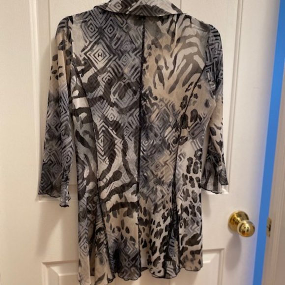 Vivian Wong Sheer Button Blouse - Picture 3 of 4